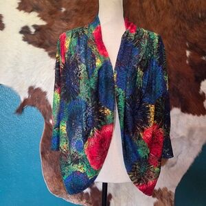 ModeLia Multicolor Abstract Cardigan